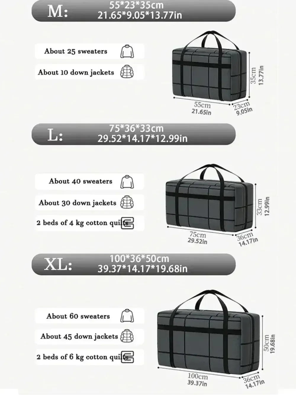 Heavy-Duty Composite Storage Bag Large Capacity Dustproof & Moisture-proof - M