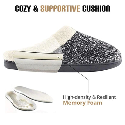 Women's Memory Foam Slippers – Plush Fleece, Anti-Slip, 2 Colors