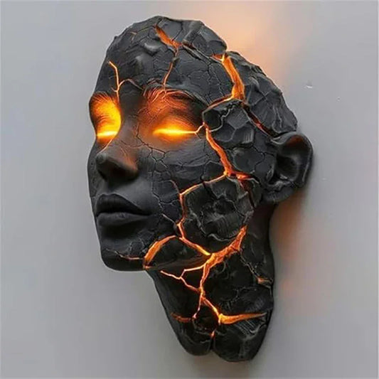 Cracked Soul Wall Light – Modern Sculptural Art Lamp - 
