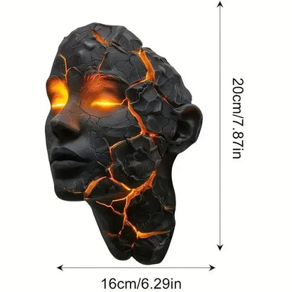 Cracked Soul Wall Light – Modern Sculptural Art Lamp - 