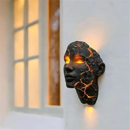 Cracked Soul Wall Light – Modern Sculptural Art Lamp - 