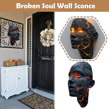 Cracked Soul Wall Light – Modern Sculptural Art Lamp - 
