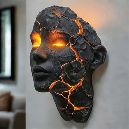 Cracked Soul Wall Light – Modern Sculptural Art Lamp - 
