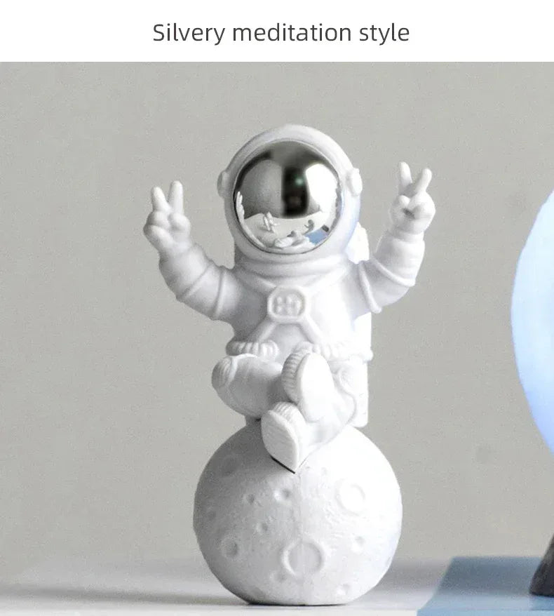 Creative Desktop Astronaut Ornament Space-Themed Gift for Boys & Girls - Blue