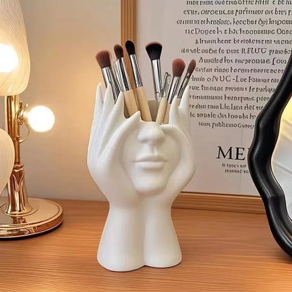 Creative Human Body Art Storage Holder Multifunctional Makeup Brush Stand - 