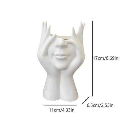 Creative Human Body Art Storage Holder Multifunctional Makeup Brush Stand - 