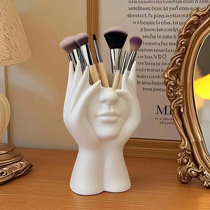 Creative Human Body Art Storage Holder Multifunctional Makeup Brush Stand - 