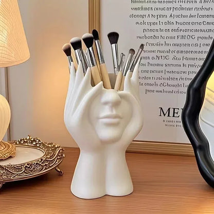 Creative Human Body Art Storage Holder Multifunctional Makeup Brush Stand - 