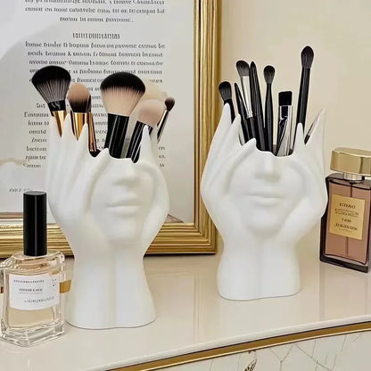 Creative Human Body Art Storage Holder Multifunctional Makeup Brush Stand - 