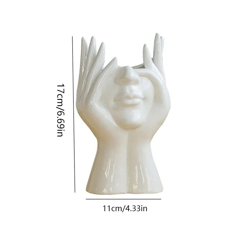 Creative Human Body Art Storage Holder Multifunctional Makeup Brush Stand - 