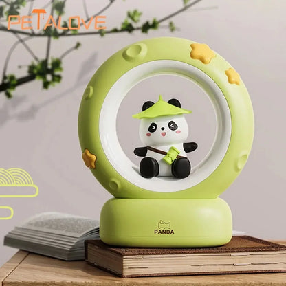 Cute Moon Rabbit LED Night Light USB Rechargeable Touch Sensor Lamp - Panda