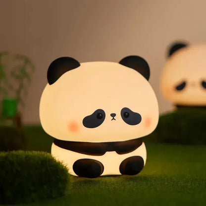 Cute Panda Silicone LED Night Light Touch Sensor Dimmable Nursery Lamp - Sitting Panda 2
