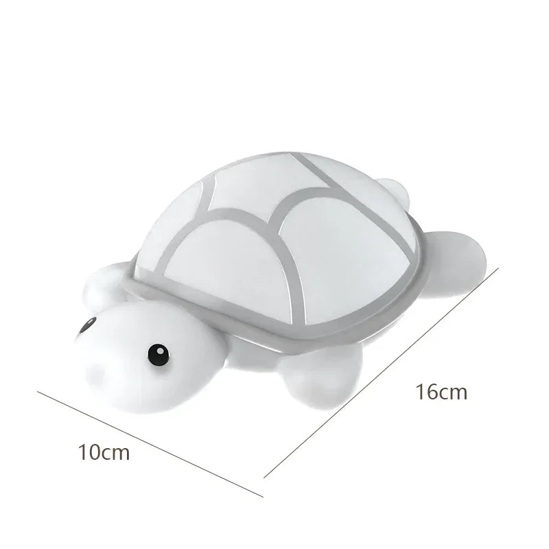 Cute Turtle Silicone Night Light Touch Control RGB & Warm White LED Lamp - 