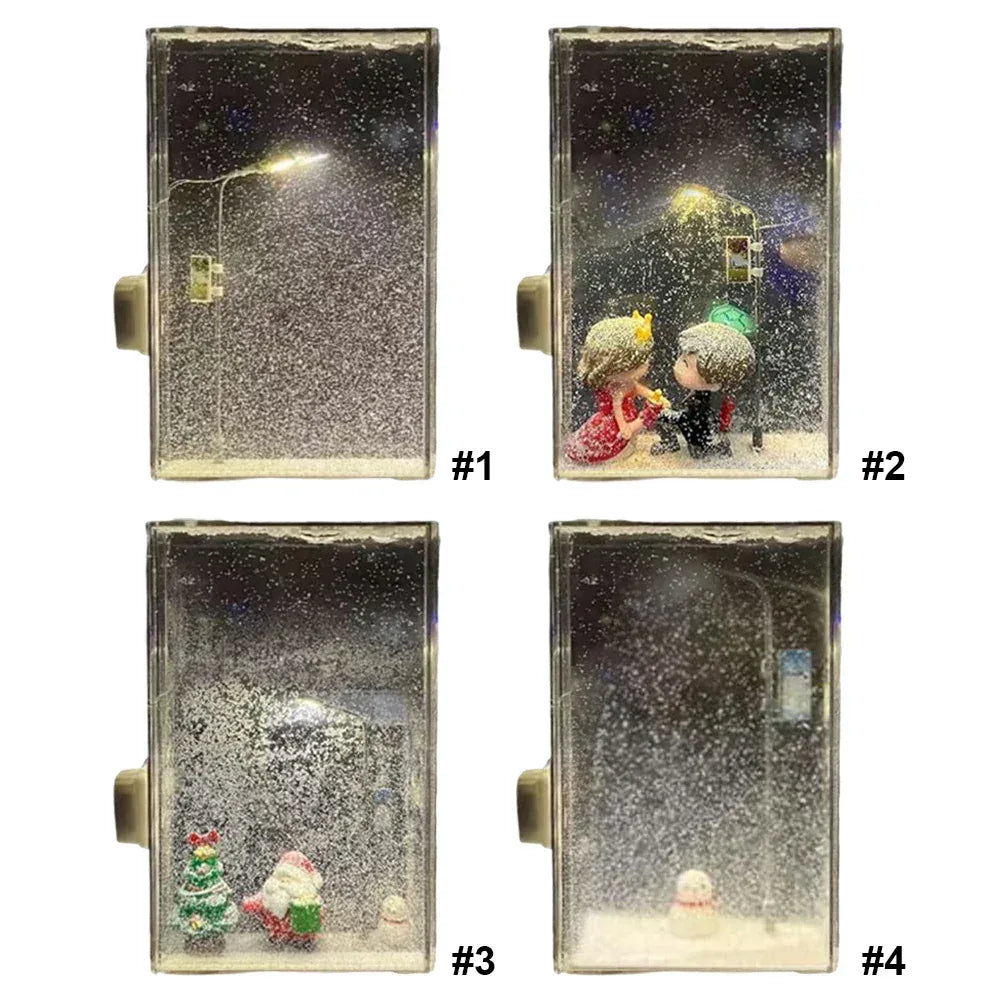DIY Snowy Night Street Light Kit Flowing Sand Snowflake Night Light - Style A