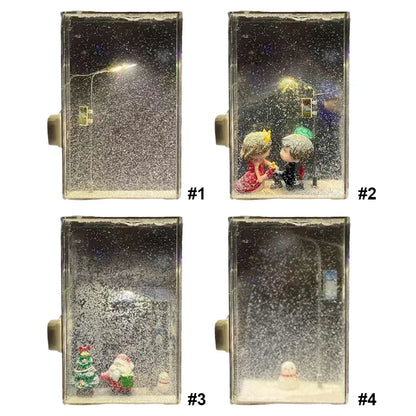 DIY Snowy Night Street Light Kit Flowing Sand Snowflake Night Light - Style A