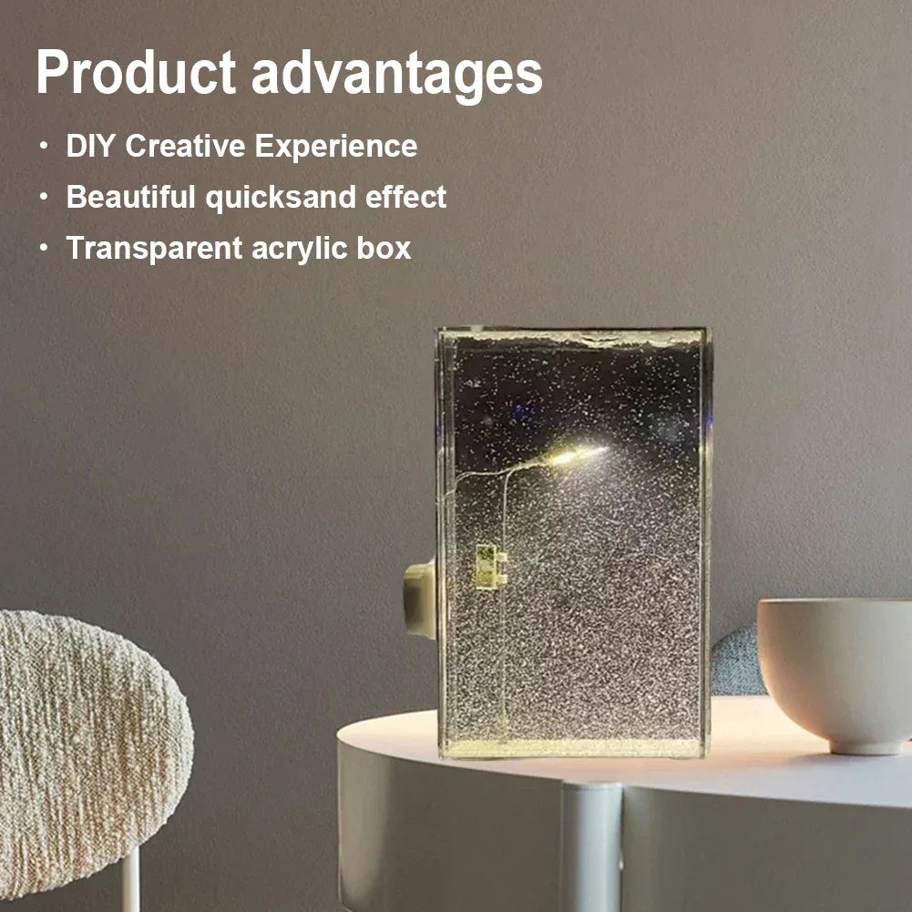 DIY Snowy Night Street Light Kit Flowing Sand Snowflake Night Light - Style A