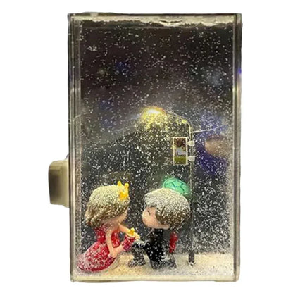 DIY Snowy Night Street Light Kit Flowing Sand Snowflake Night Light - Style C