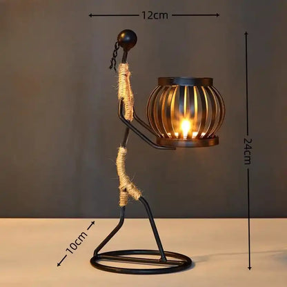 Decorative lamp with measurements on a plain background