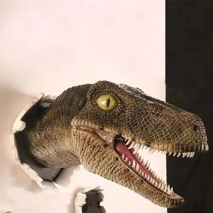 3D Dinosaur Wall Sculpture – T-Rex Breakthrough Wall Decor with Claws - 
