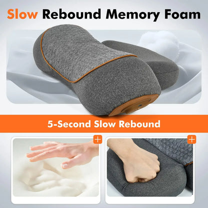 Electric Neck Massager & Heating Pillow Cervical Traction Vibration Massager - Hot-Massage