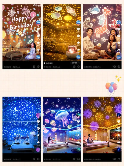 Fantasy Projection Light – 6 Themes 360° Rotating Night Light