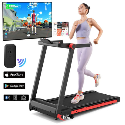 3.5HP Foldable Incline Treadmil 350LB Capacity Smart App Walking Pad - Ninjanew