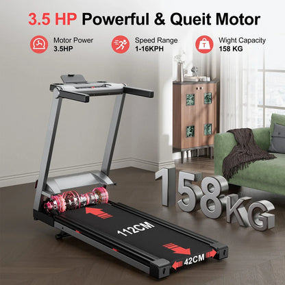 3.5HP Foldable Incline Treadmil 350LB Capacity Smart App Walking Pad - Ninjanew