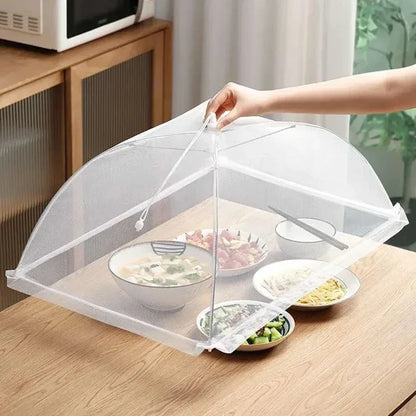 Folding Mesh Food Cover Washable Pop-Up Insect-Proof Umbrella Dish Tent - 2pc / 43x43x22cm