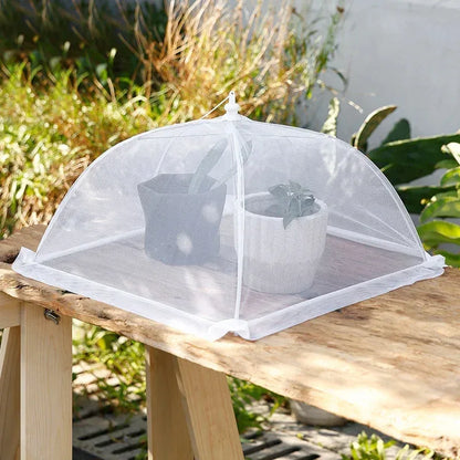 Folding Mesh Food Cover Washable Pop-Up Insect-Proof Umbrella Dish Tent - 2pc / 43x43x22cm