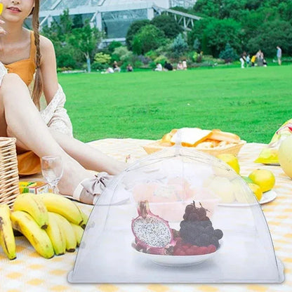 Folding Mesh Food Cover Washable Pop-Up Insect-Proof Umbrella Dish Tent - 2pc / 43x43x22cm