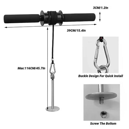 Forearm Blaster & Wrist Roller Heavy-Duty Arm Strength Trainer - Striped