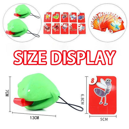 Frog Lizard Mask Tongue Game Interactive Family Party Board Game & Toy - 2 Person Battle