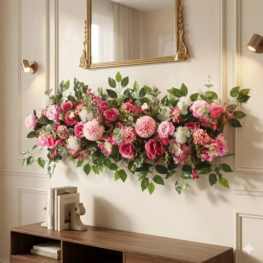 100cm Luxury Artificial Flower Row - Wedding Table Centerpiece & Arch Decor