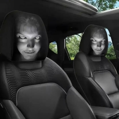 Set of 2 Halloween Ghost Horror Face Car Headrest Covers