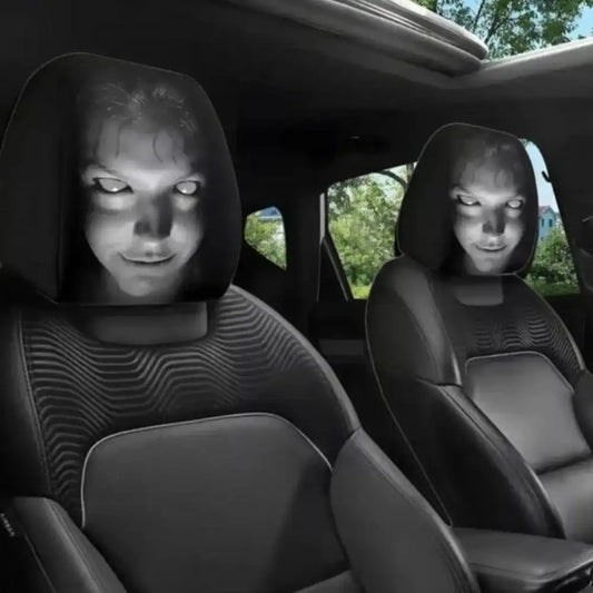 Set of 2 Halloween Ghost Horror Face Car Headrest Covers