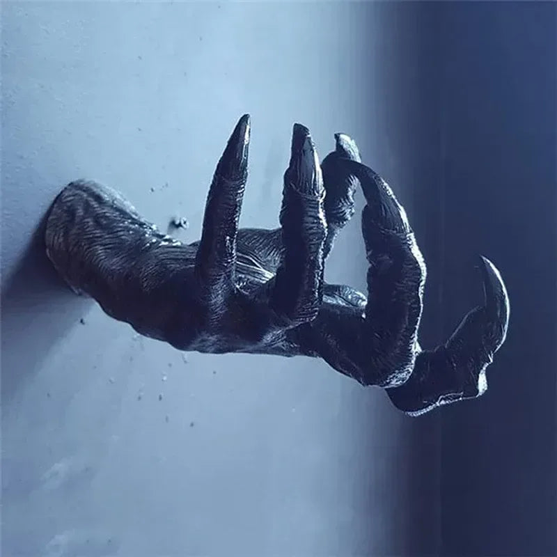 Gothic Witch Hand Wall Hook – Halloween Skeleton Hand Key Holder - 