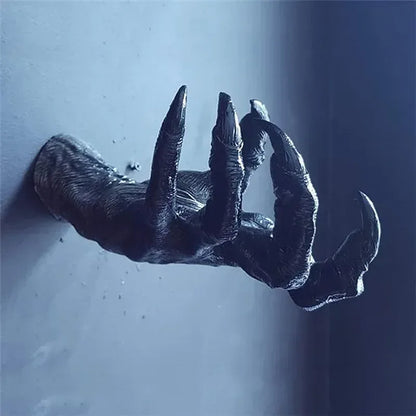 Gothic Witch Hand Wall Hook – Halloween Skeleton Hand Key Holder - 