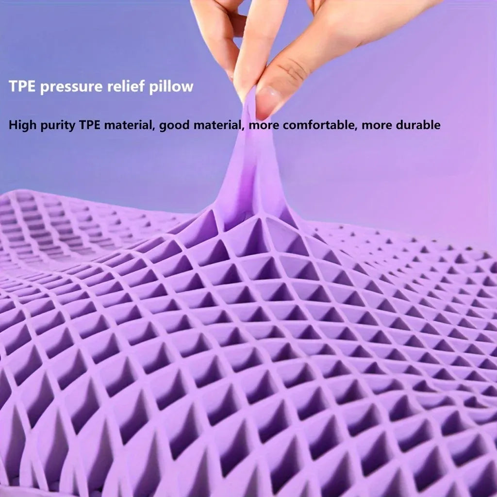 Pectin Cervical Pillow – Breathable TPE Air Layer Neck Pillow, Zero-Pressure Support,Latex-Like Comfort for Adults