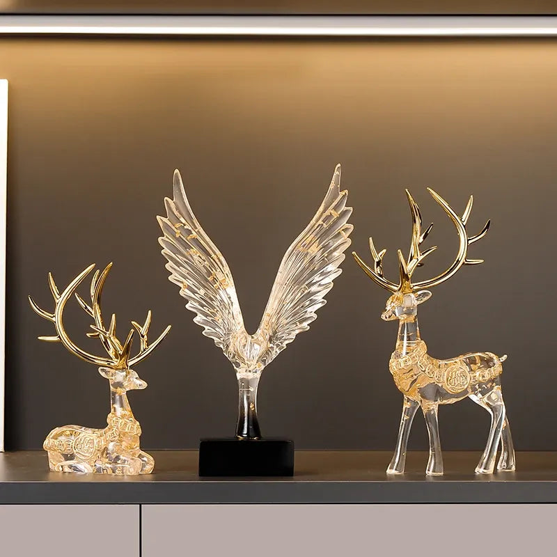 Abstract Angel Wing Eagle Statue – Luxury Resin Wing Sculpture Decor