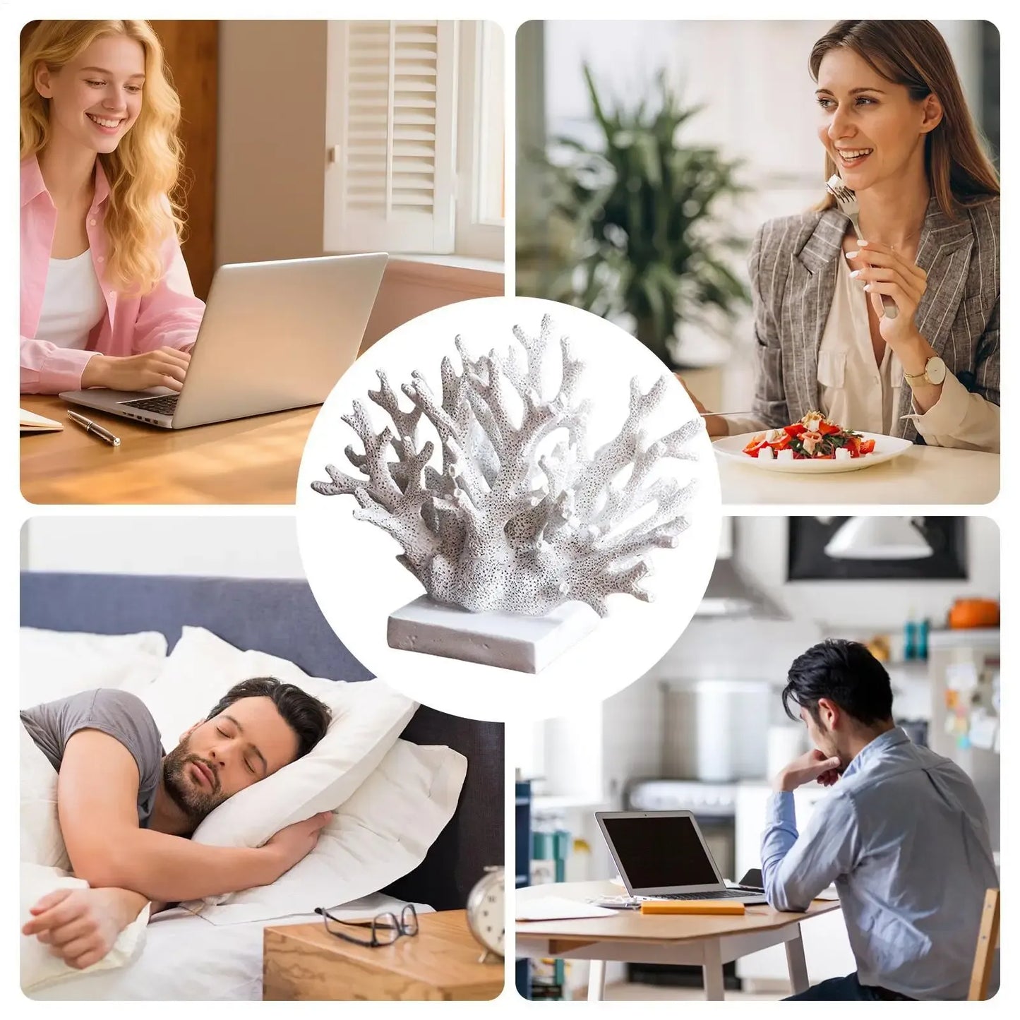 Coastal Coral Sculpture – Realistic Resin Ocean Reef Decorative Statue