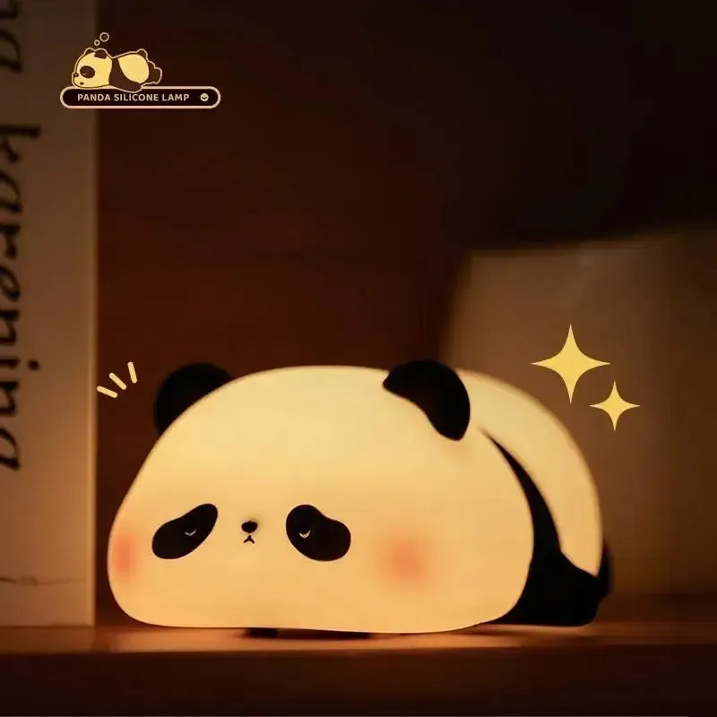Cute Panda Silicone LED Night Light Touch Sensor Dimmable Nursery Lamp