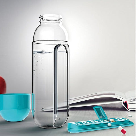 Water Bottle with Daily Pill Organizer