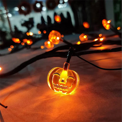 Halloween Willow Vine String Lights 8 Modes Bat & Pumpkin LED Decor - Pumpkins Vine Strips
