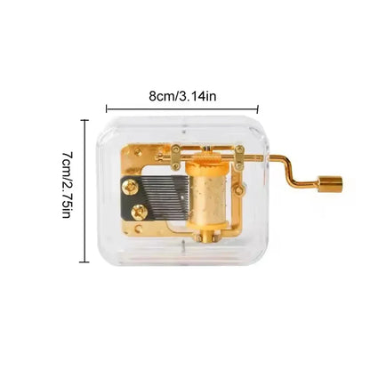 Gold-Plated Hand-Cranked Music Box Interactive Mechanical Musical Gift - 