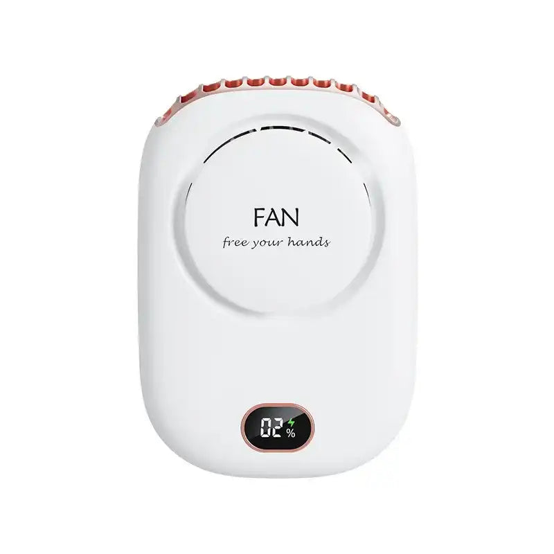 Hand fan with digital display on a white background