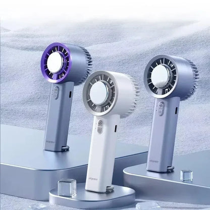 Handheld Ice Compressed Fan Semiconductor Cooling USB Portable Turbo Fan - White