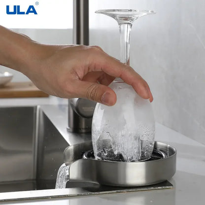 High-Pressure Glass Rinser for Kitchen Sink Automatic Cup & Bottle Washer - Black