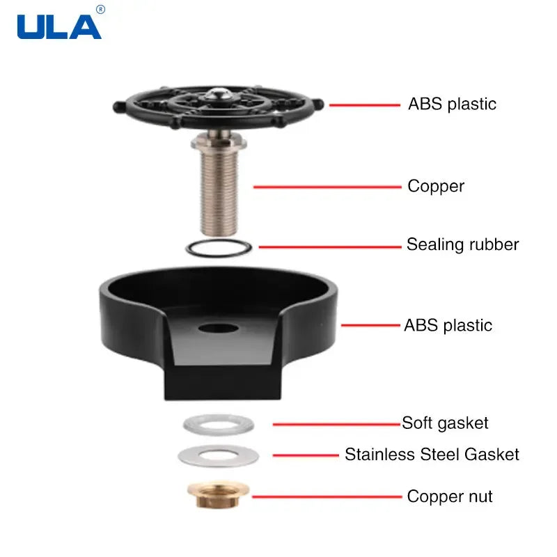 High-Pressure Glass Rinser for Kitchen Sink Automatic Cup & Bottle Washer - Black