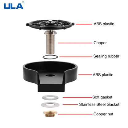 High-Pressure Glass Rinser for Kitchen Sink Automatic Cup & Bottle Washer - Black