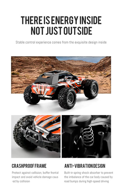 High-Speed RC Car 20km/h All-Terrain Electric Toy Racing Car - Green